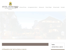 Tablet Screenshot of hotelhohenried.de